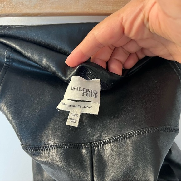 WILFRED FREE Daria ankle  vegan leather black pants size XS - Picture 11 of 12